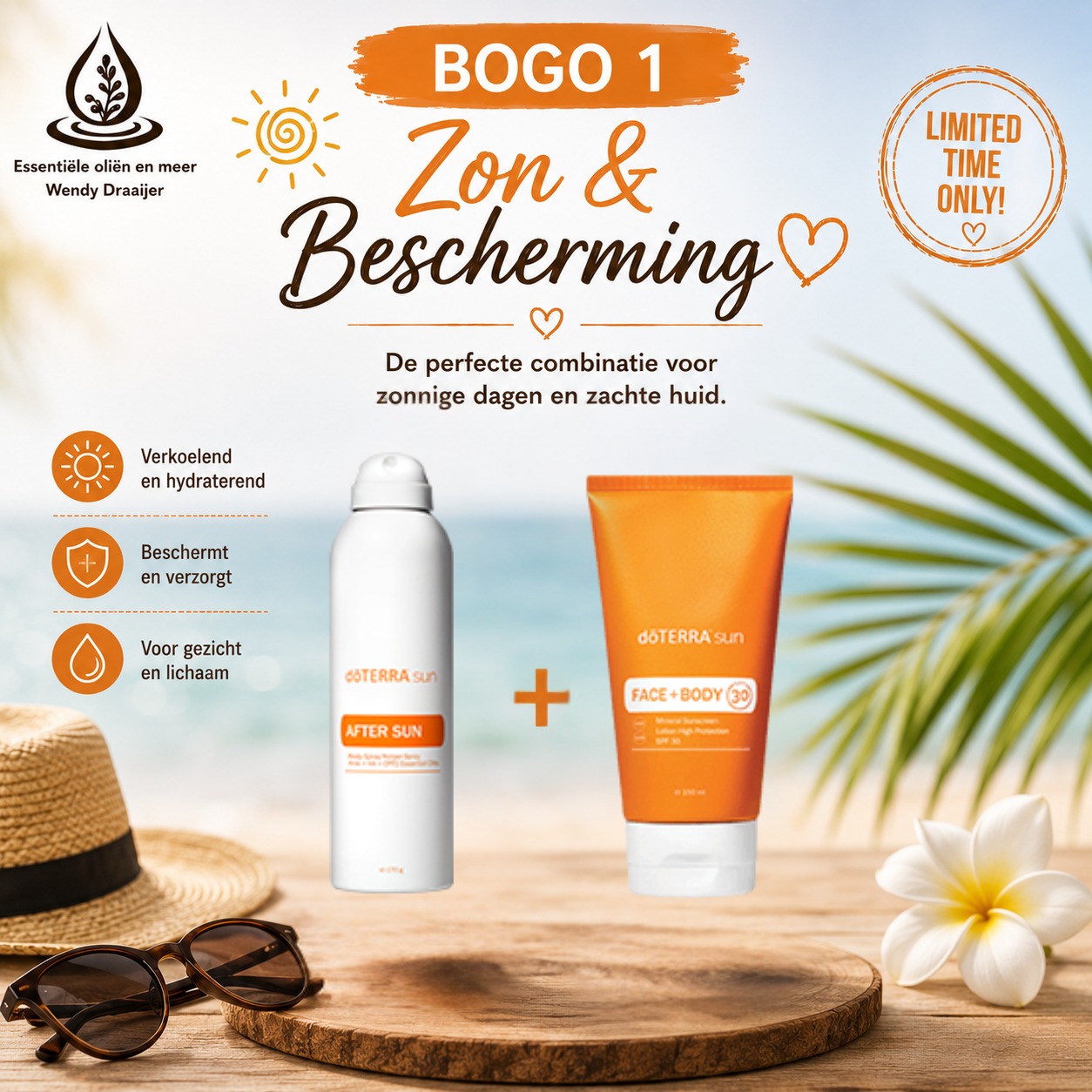 Bogo 1: Aftersun Spray + Face & Body Mineral Sunscreen SPF 30 Gratis