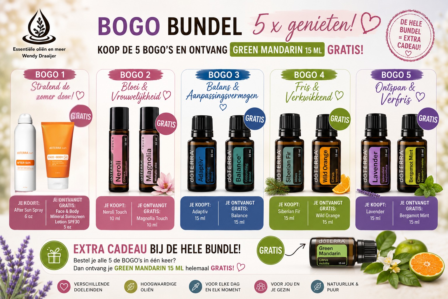 Complete BOGO Bundel – 5 BOGO Deals + Green Mandarin GRATIS